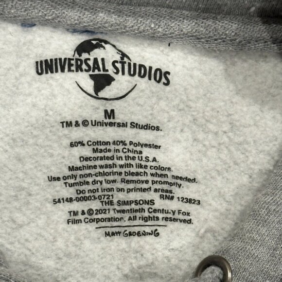 The Simpsons Universal‎ Studios Duff Beer Hoodie Opener Koozie Size Medium - Picture 5 of 12